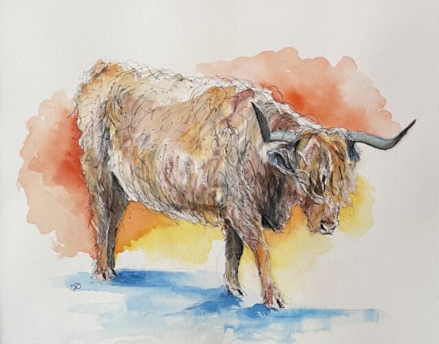 Watercolour Cow