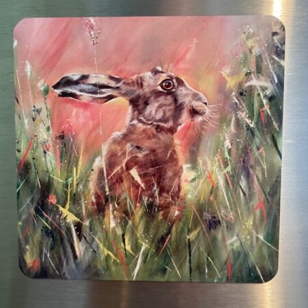 Meadow Hare 2 Fridge Magnet