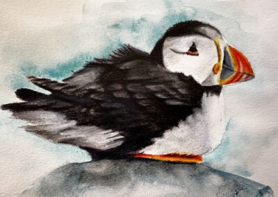 Little Puffin Mixed media.High Res